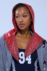 BUCKLE UP PU HEADSCARF