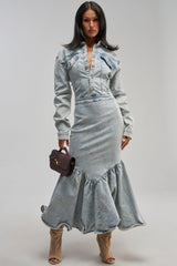 DENIM FOR DAYS MAXI DRESS