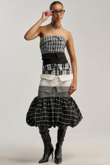CHANGING IT UP PLAID MIDI DRESS