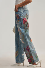 BUY ME FLOWERS PRINTED DENIM