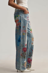 BUY ME FLOWERS PRINTED DENIM