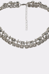 BLING RING NECKLACE IN SILVER