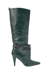 AZALEA WANG ARIELLE EMERALD GREEN CROC BOOT