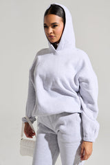 DEXTRA OVERSIZED HOODIE IN HEATHER GREY