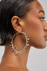 CRYSTAL DREAMS HOOP EARRINGS