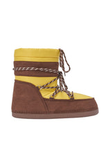AZALEA WANG GRAVITY YELLOW MULTI FLAT BOOTIE
