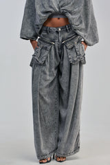 DRIFTING AWAY CARGO DENIM IN CHARCOAL