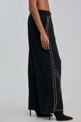 ASHLEY STUDDED WIDE LEG JOGGER