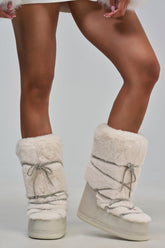 AZALEA WANG KARMELA CREAM FUR MOON BOOT