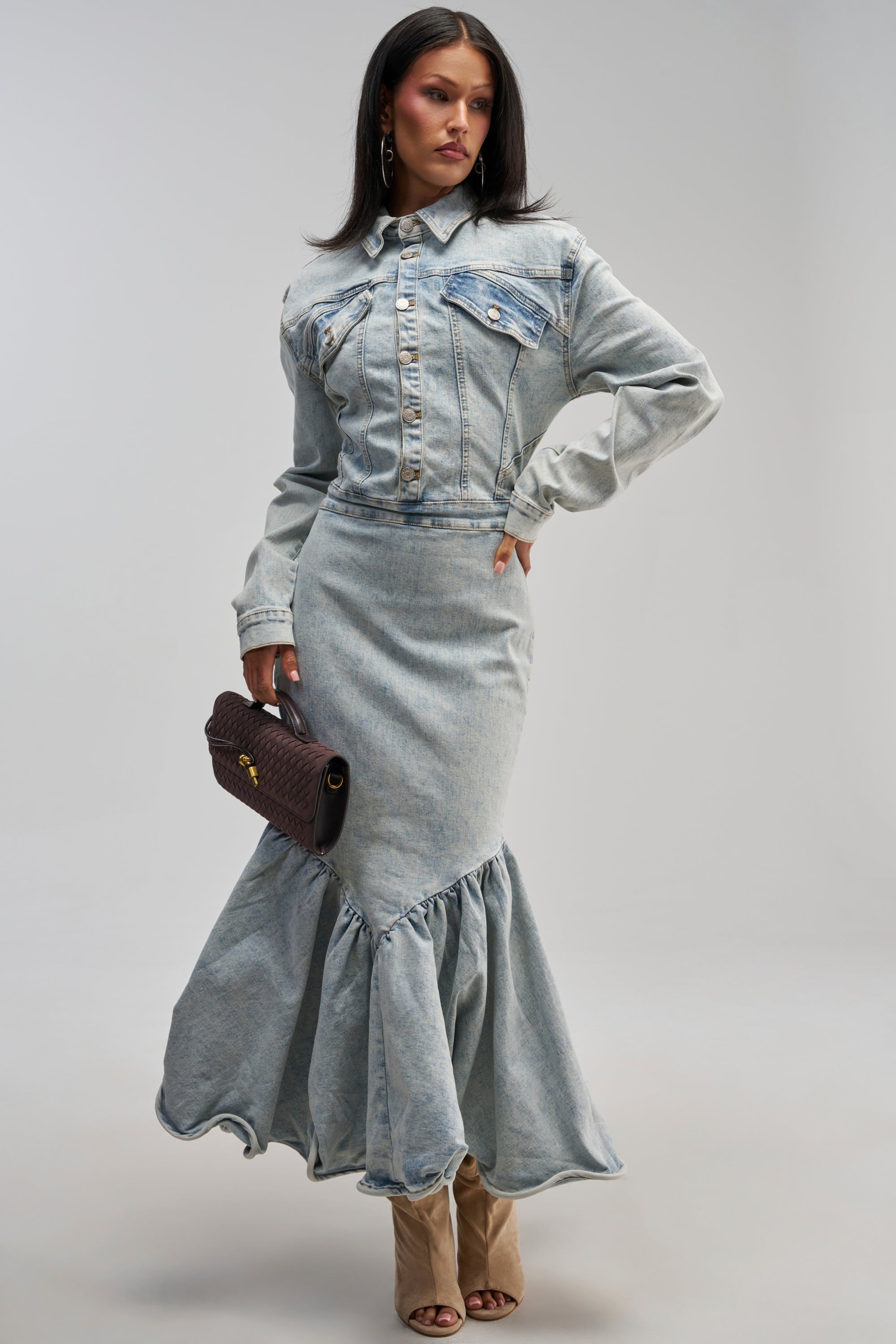 DENIM FOR DAYS MAXI DRESS