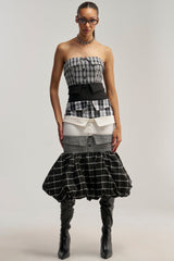 CHANGING IT UP PLAID MIDI DRESS