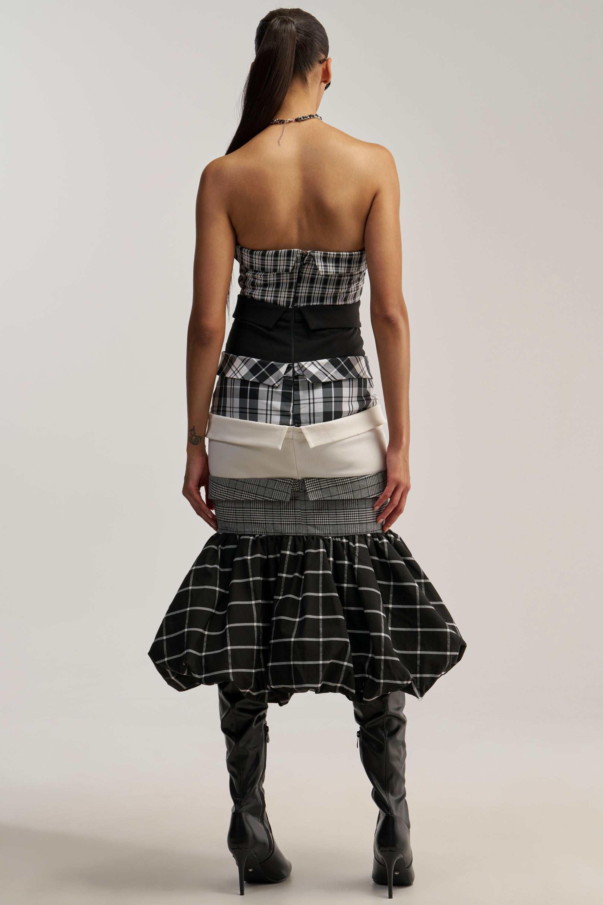 CHANGING IT UP PLAID MIDI DRESS