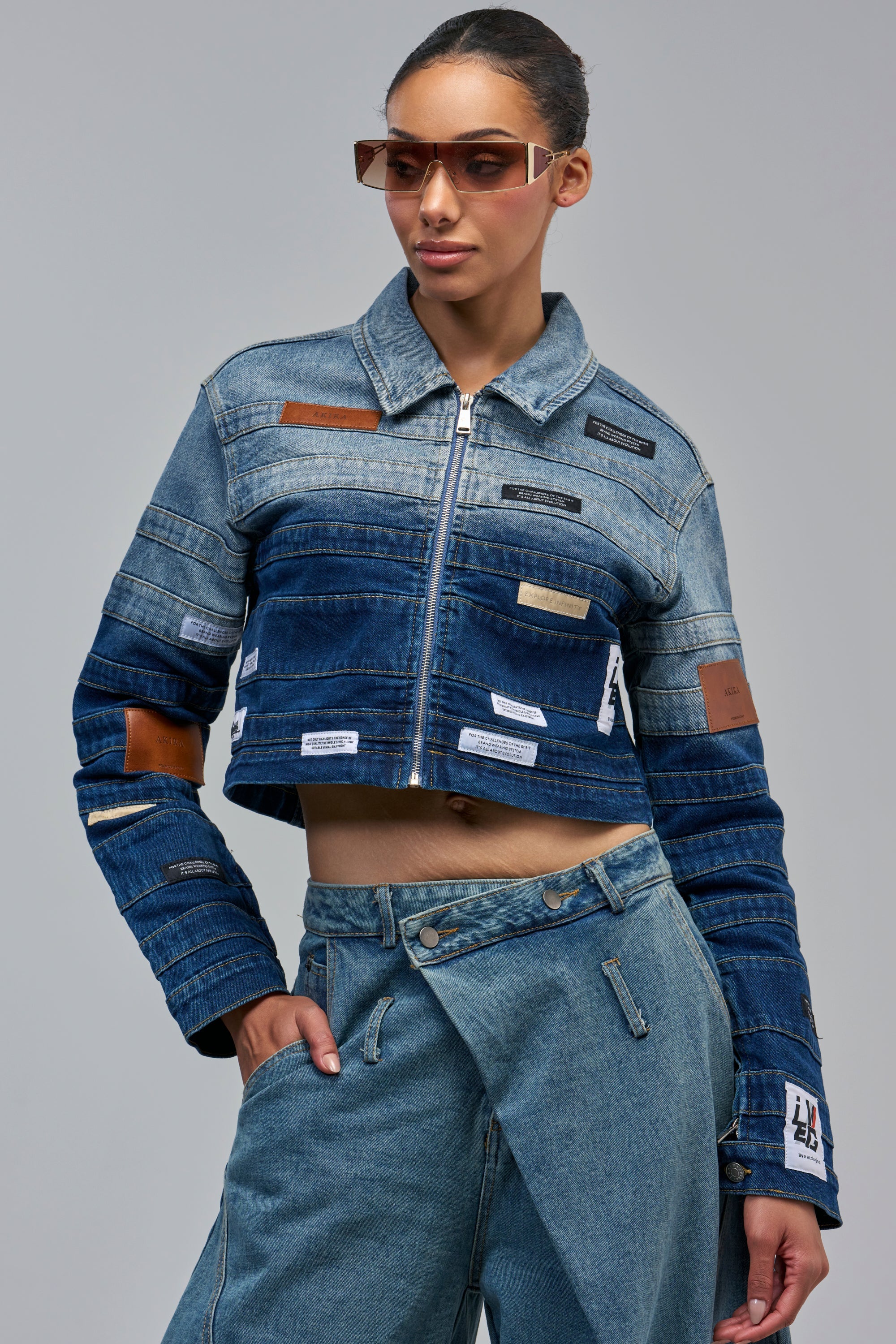 DON'T THINK ABOUT IT DENIM JACKET