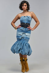 BUTTON UP DENIM MAXI DRESS