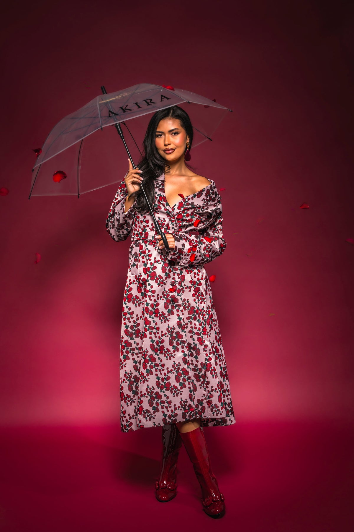 BUY ME ROSES JACQUARD TRENCH