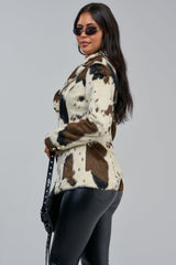 DIXIE FAUX FUR BLAZER