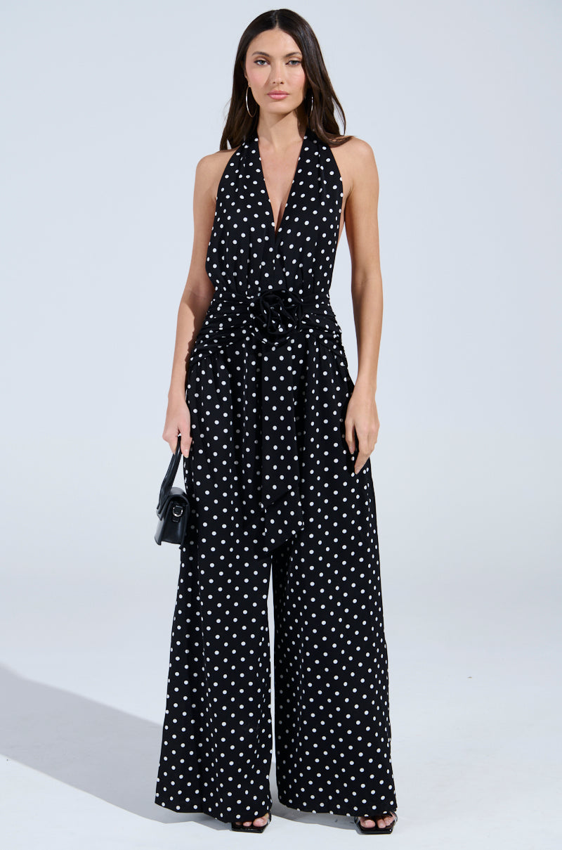 BEST DRESSED POLKA DOT JUMPSUIT