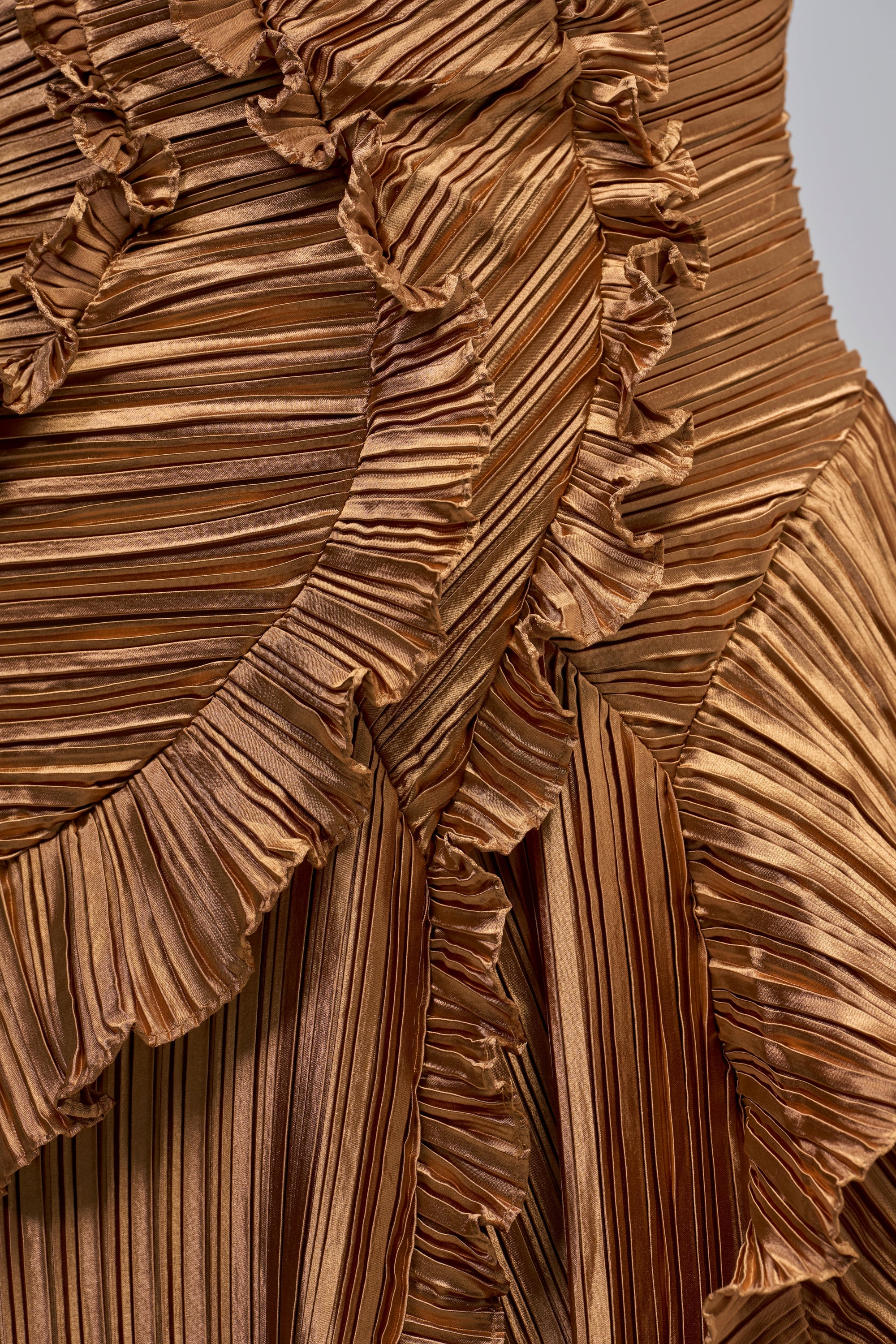 CELESTE RUFFLE MAXI DRESS IN BRONZE