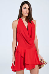 ALL ABOUT ME MINI DRESS IN RED