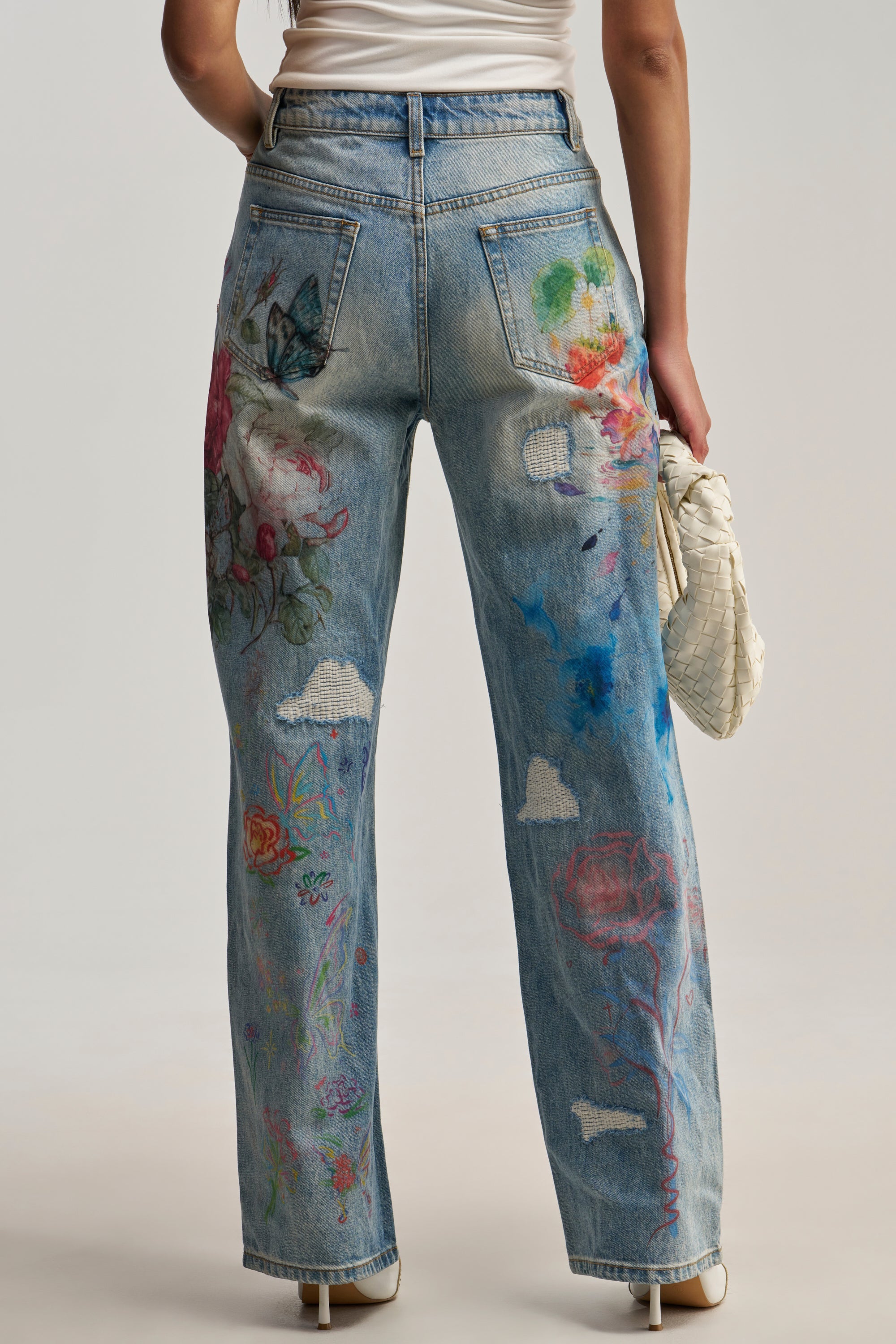BUY ME FLOWERS PRINTED DENIM