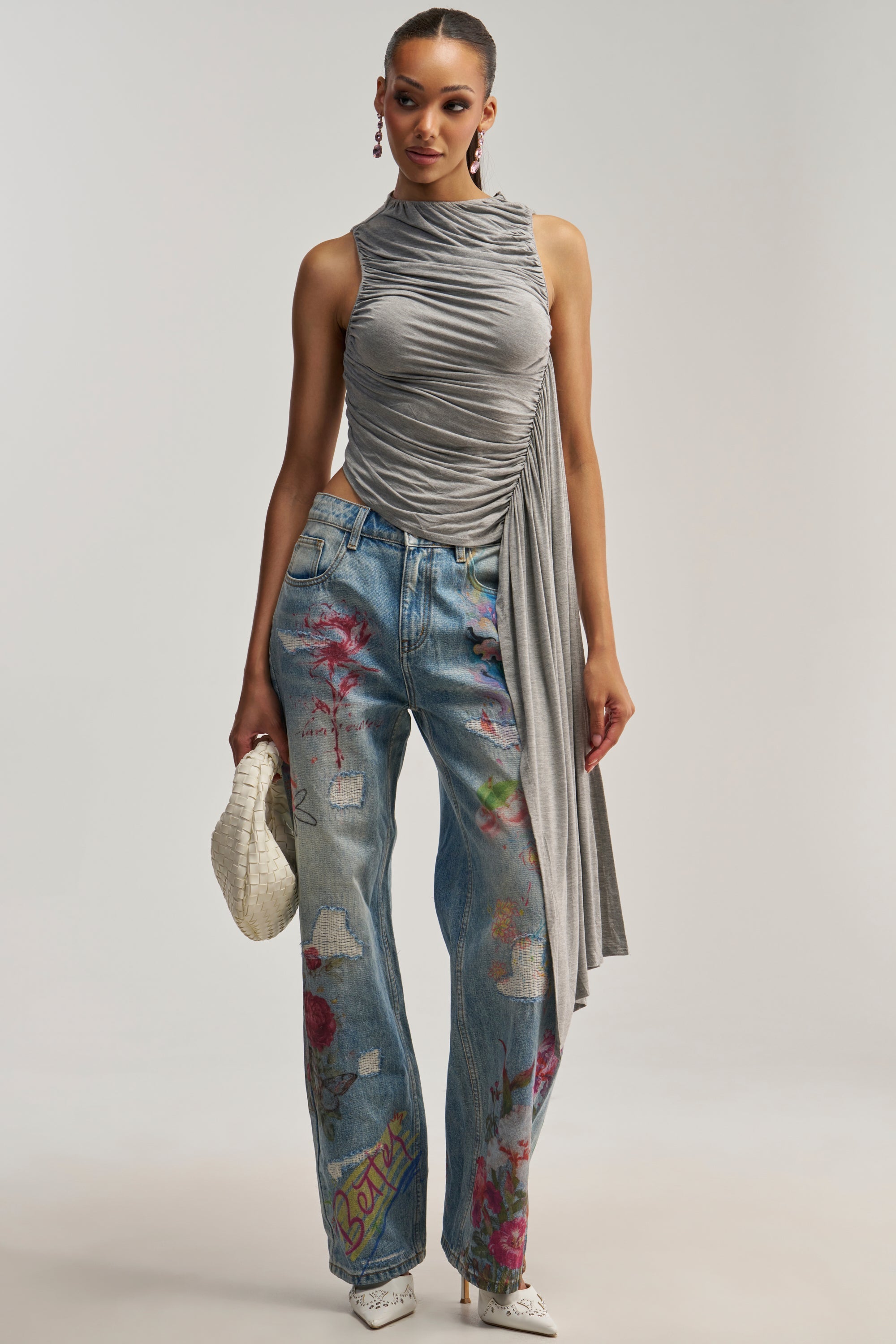 BUY ME FLOWERS PRINTED DENIM