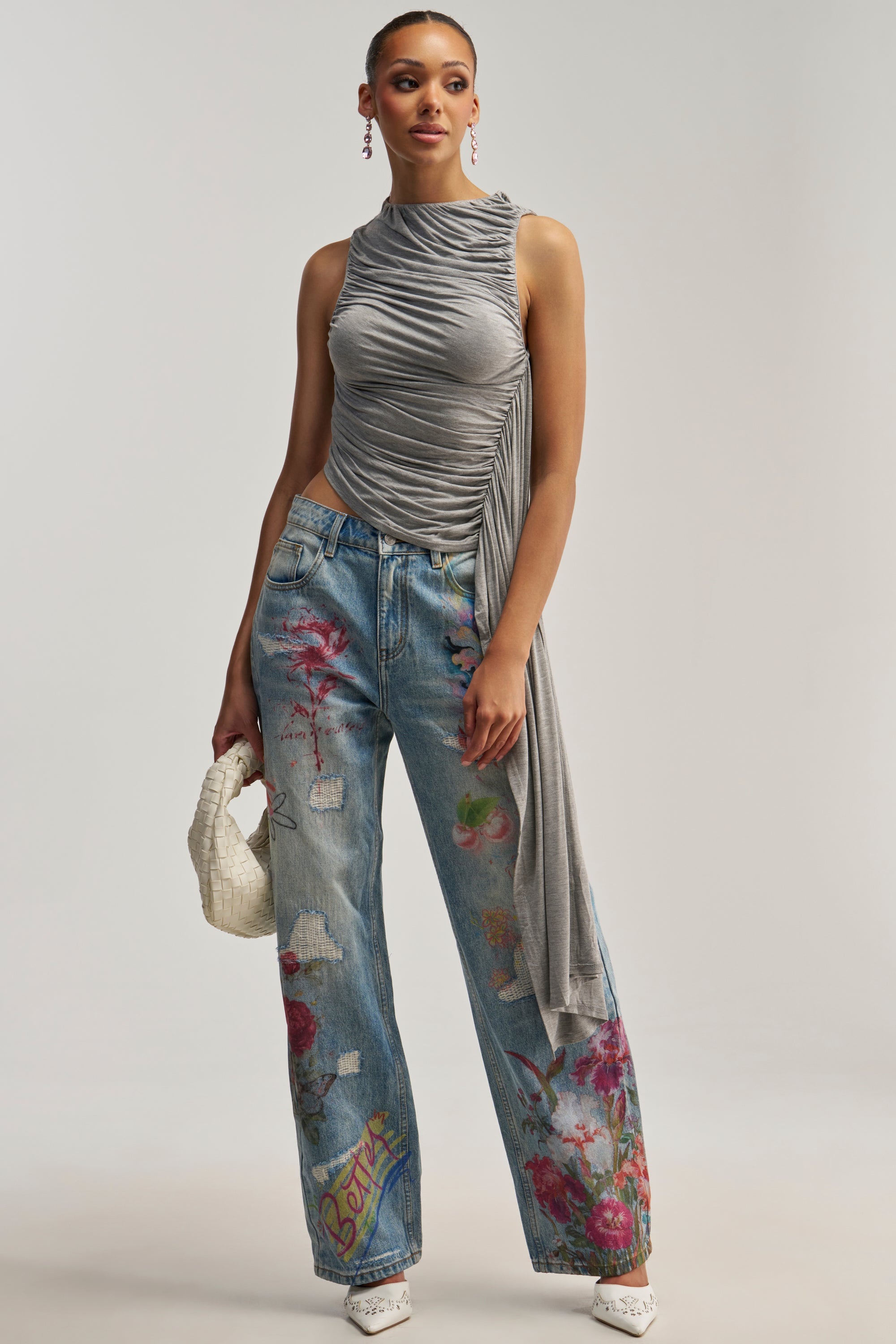BUY ME FLOWERS PRINTED DENIM