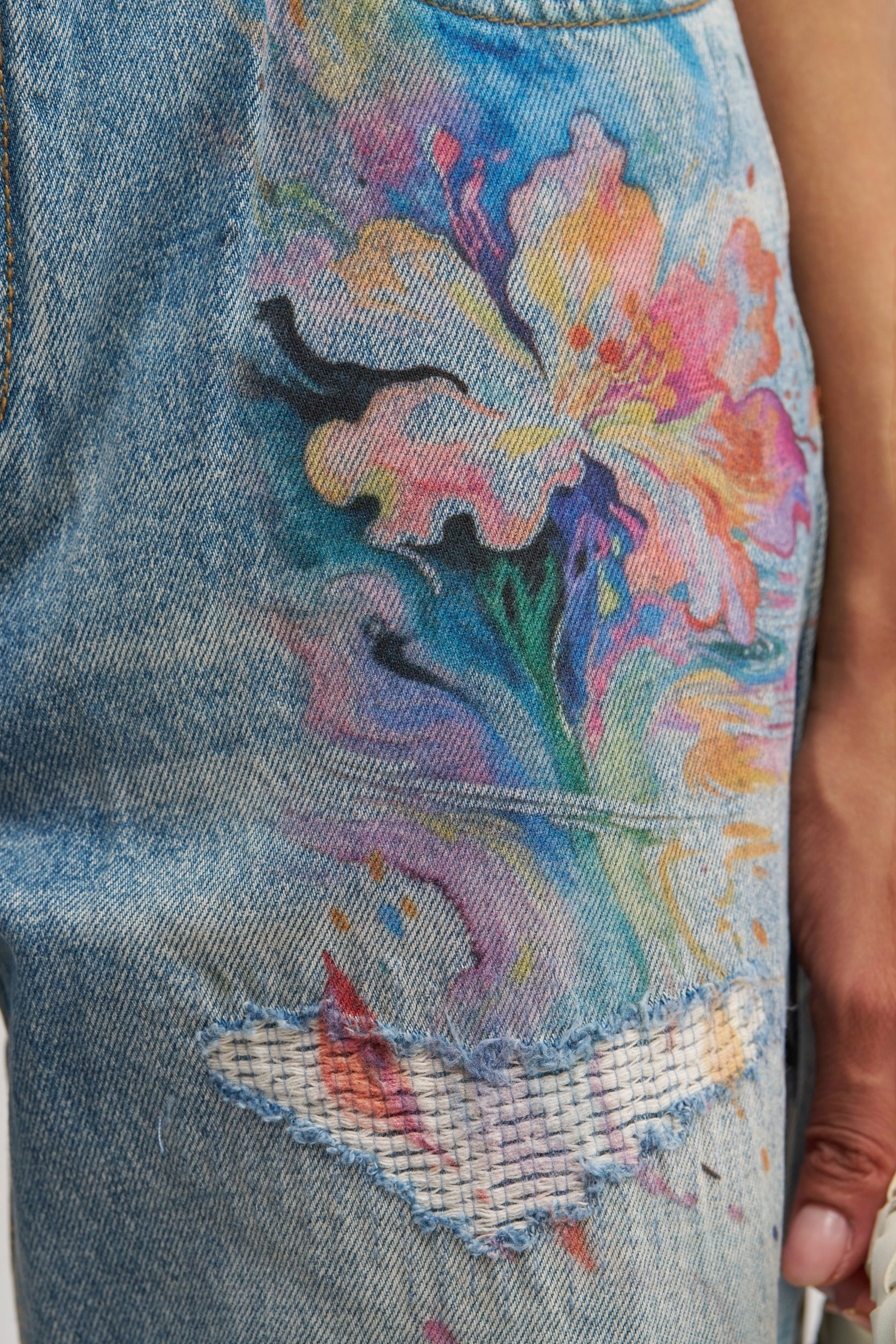 BUY ME FLOWERS PRINTED DENIM