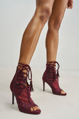 AZALEA WANG ALESSA BURGUNDY STILETTO BOOTIE