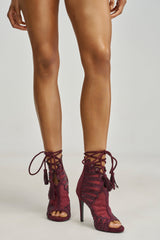 AZALEA WANG ALESSA BURGUNDY STILETTO BOOTIE