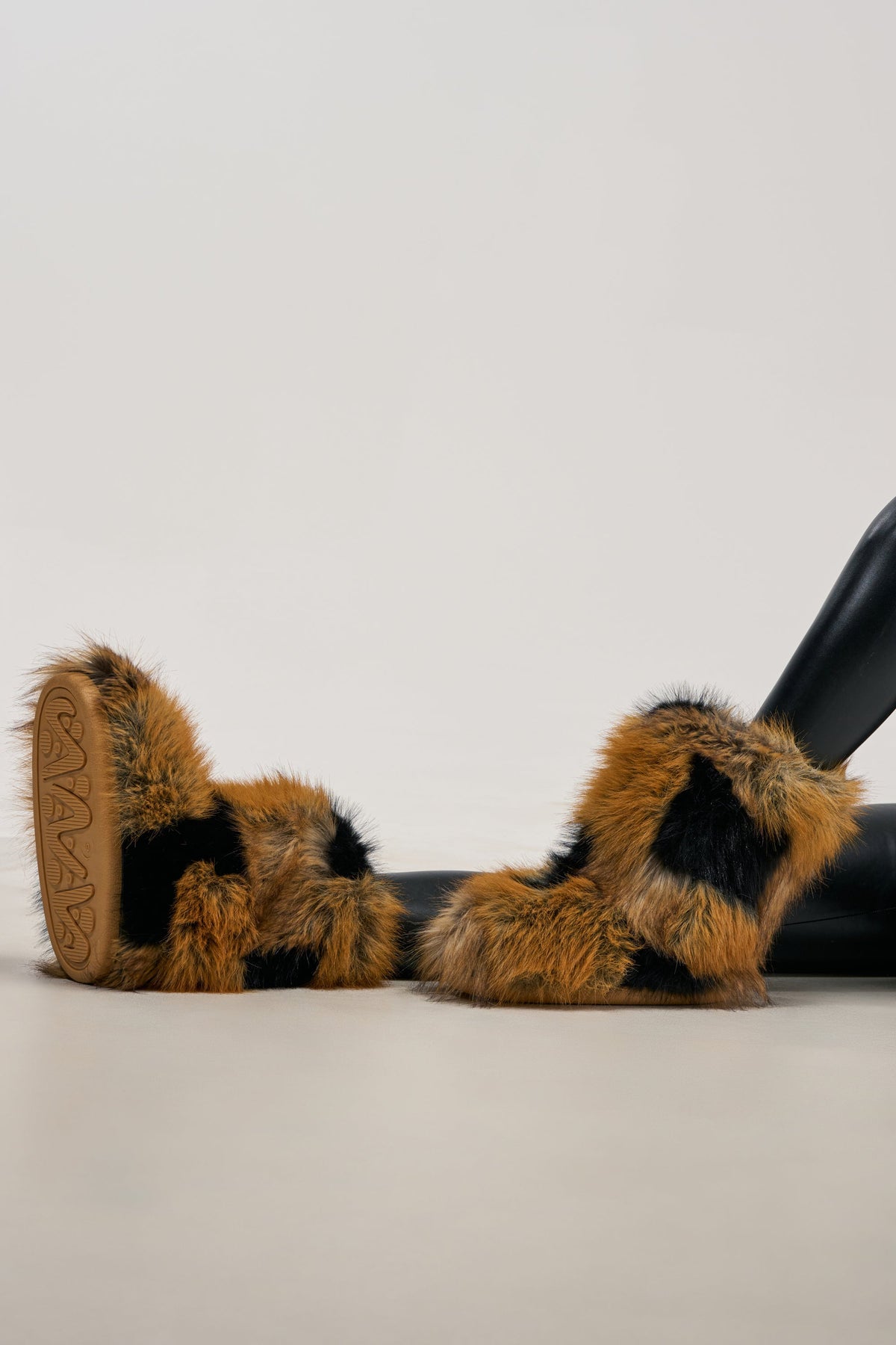 AZALEA WANG ANSELIE BROWN MULTI PATCHWORK BOOTIE