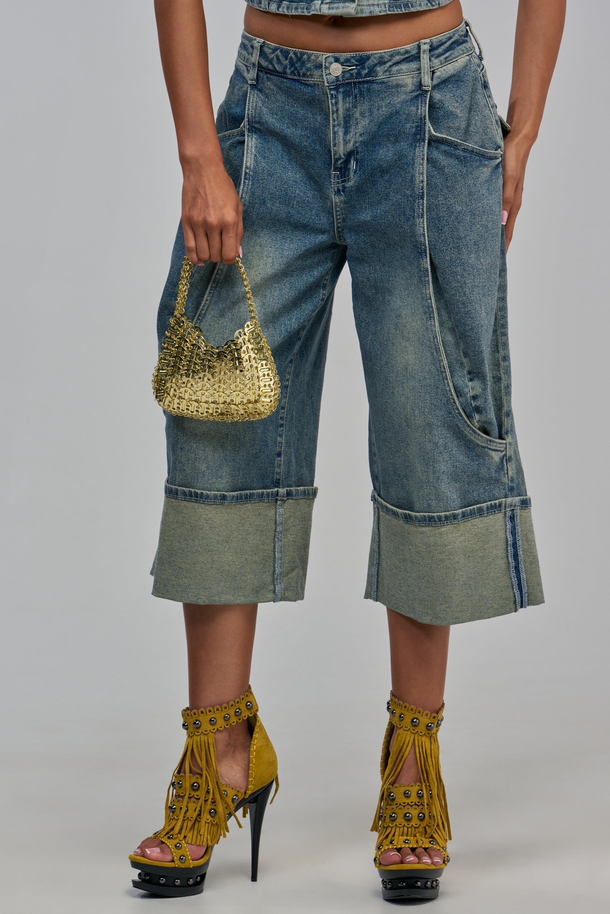 AUBERGINE DENIM CULOTTE