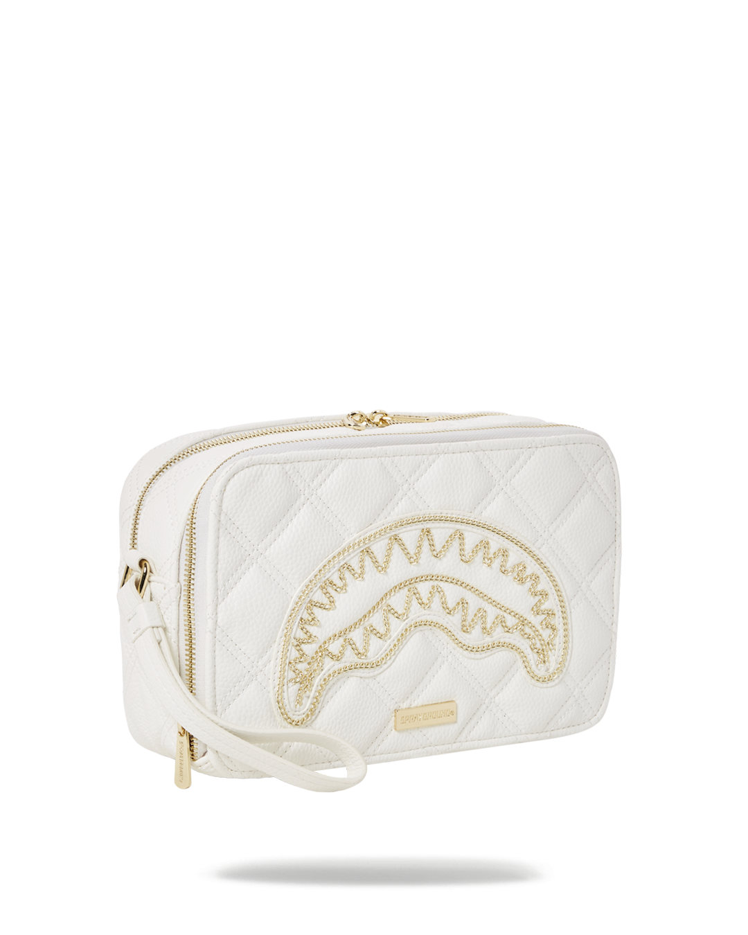 RIVIERA LE BLANC GOLD CHAIN SHARK TOILETRY BAG