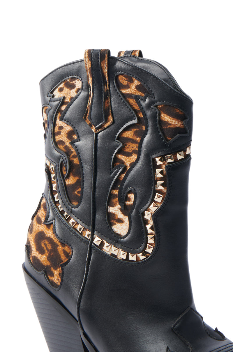 AZALEA WANG BRIGGITTA LEOPARD BOOT