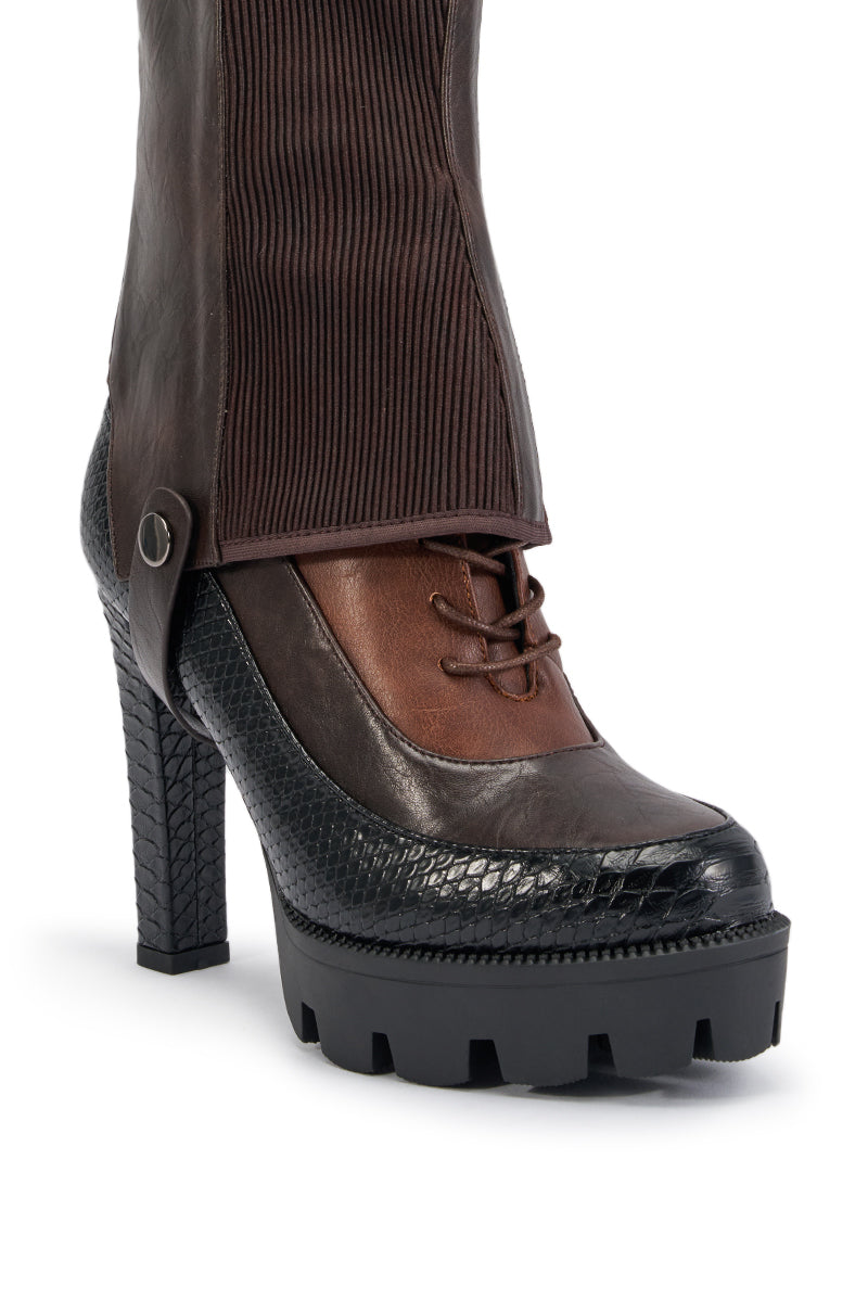 AZALEA WANG CINDER ESPRESSO BLOCK BOOT