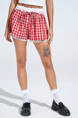 CUTE AS CAN BE PLAID SHORT