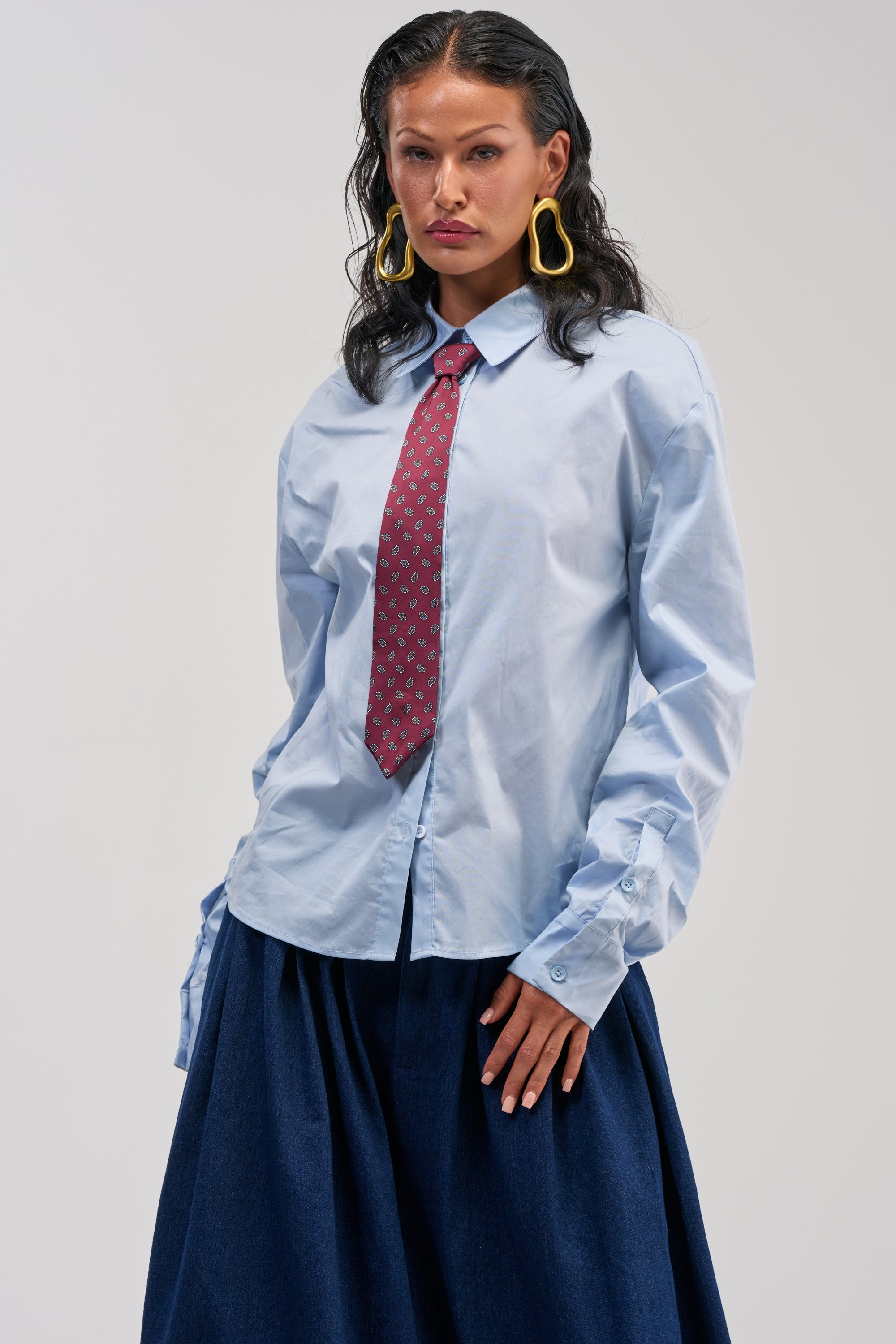 BUSINESS IN THE FRONT BUTTON DOWN