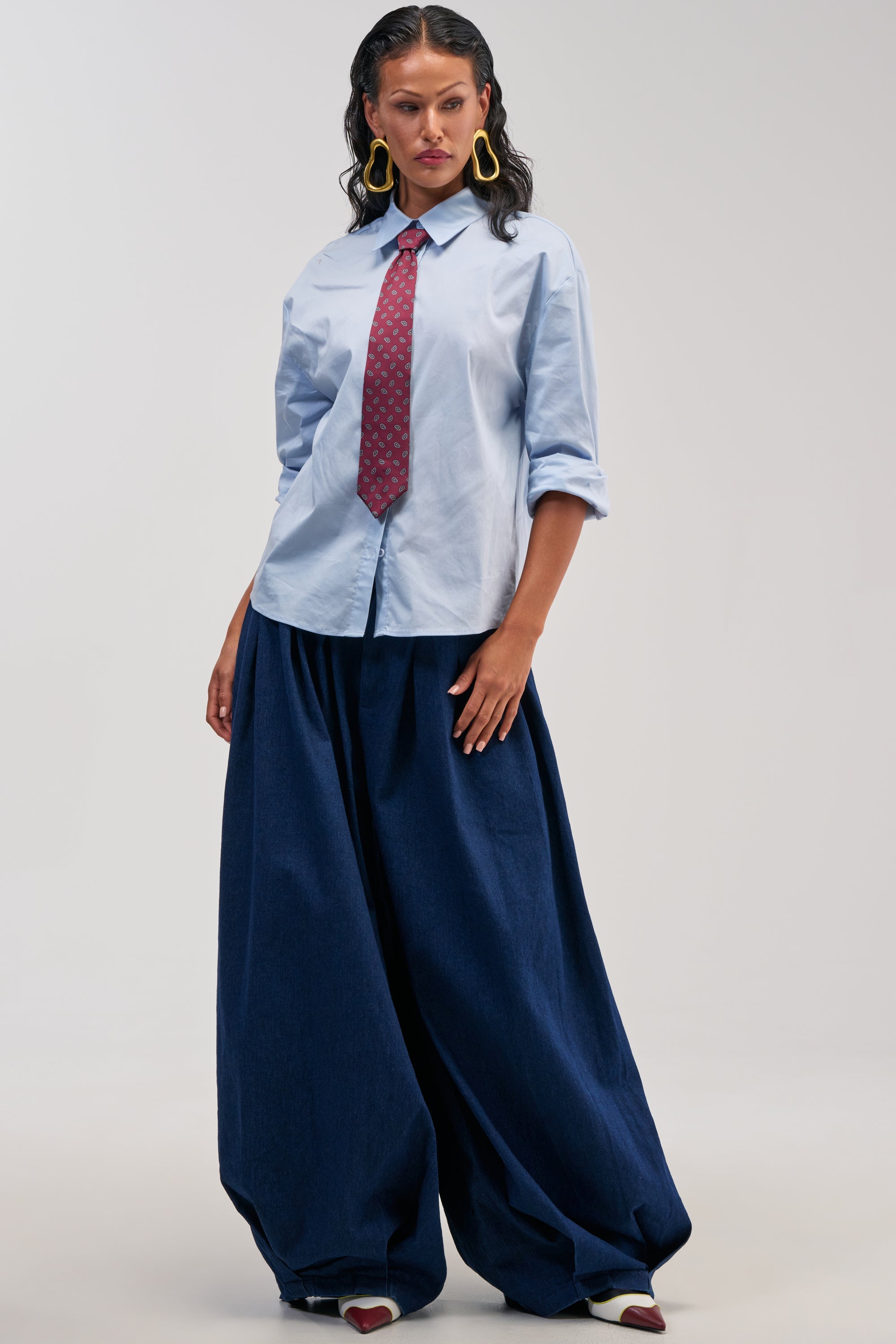 BUSINESS IN THE FRONT BUTTON DOWN