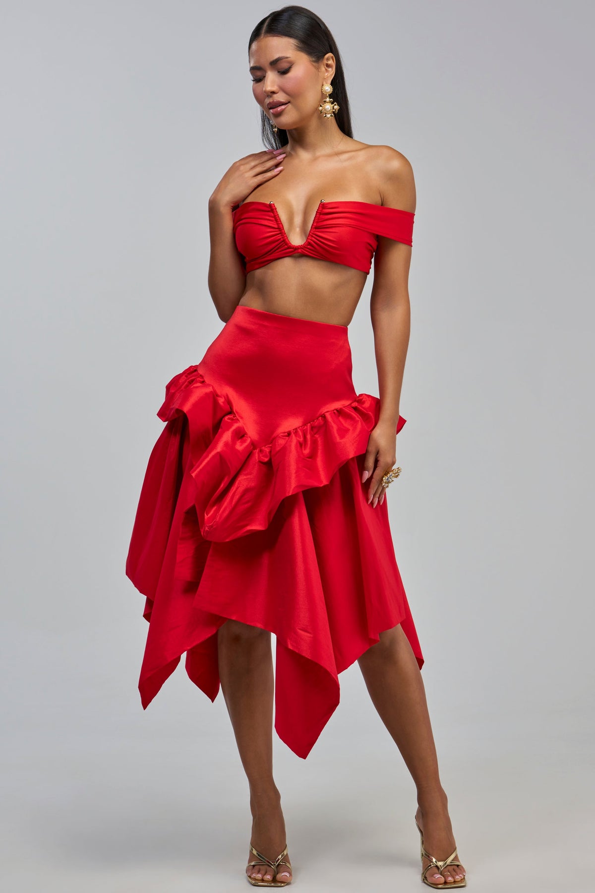 ALL ABOUT IT MIDI SKIRT