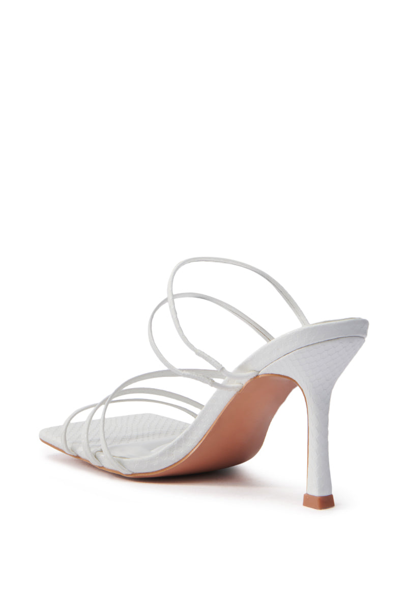 AZALEA WANG HUGHIE WHITE SNAKE SANDAL