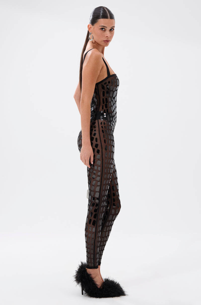BLING BLOW MESH JUMPSUIT