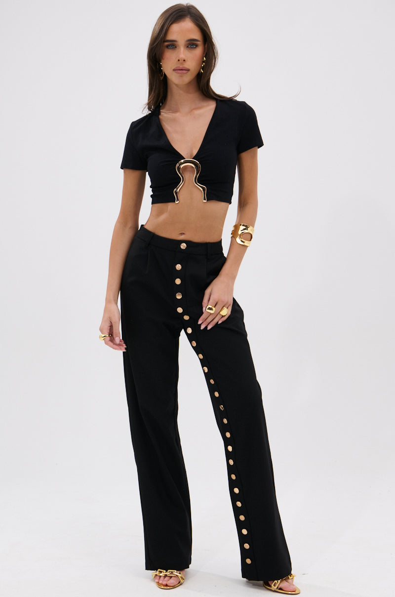 BUTTONED UP STRAIGHT LEG PANT