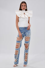 DISTRESSED LIFE DENIM PANT