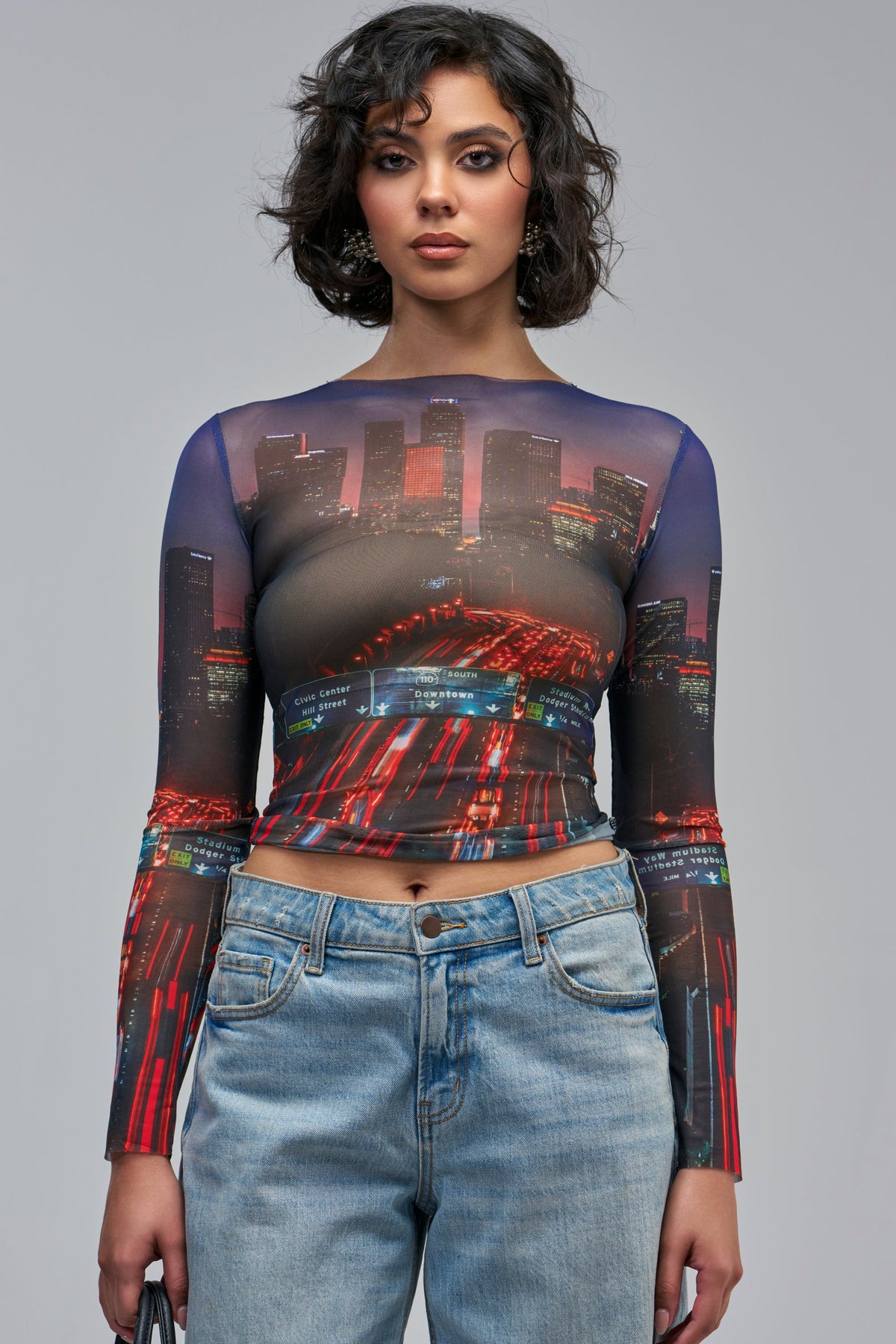 AT MY OWN PACE MESH LONG SLEEVE TOP
