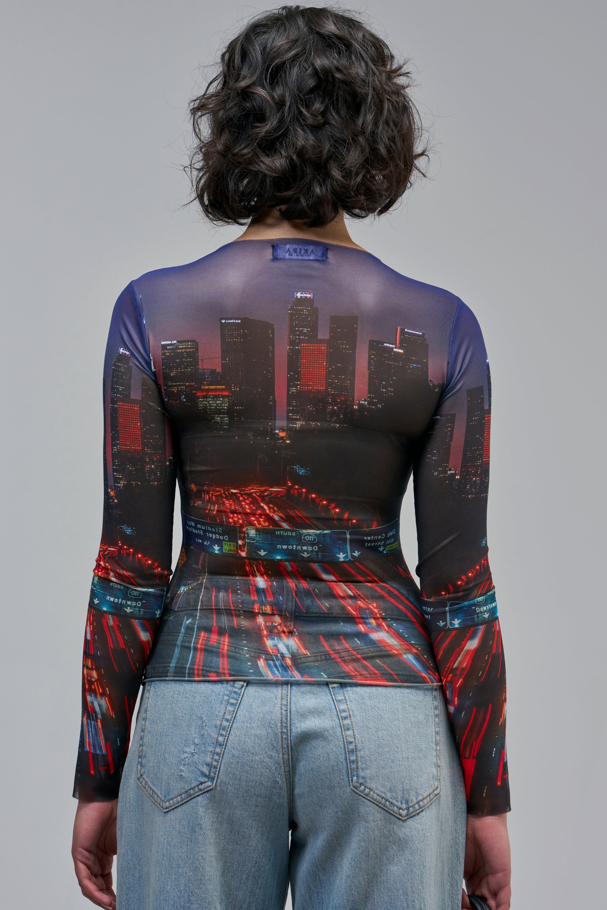 AT MY OWN PACE MESH LONG SLEEVE TOP