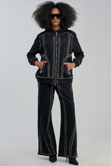 ASHLEY STUDDED WIDE LEG JOGGER