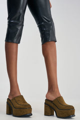 AZALEA WANG KATRIEL OLIVE FAUX SUEDE PUMP