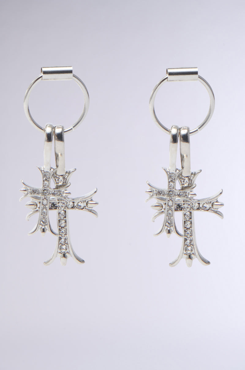 CROSS CHARM EARRING