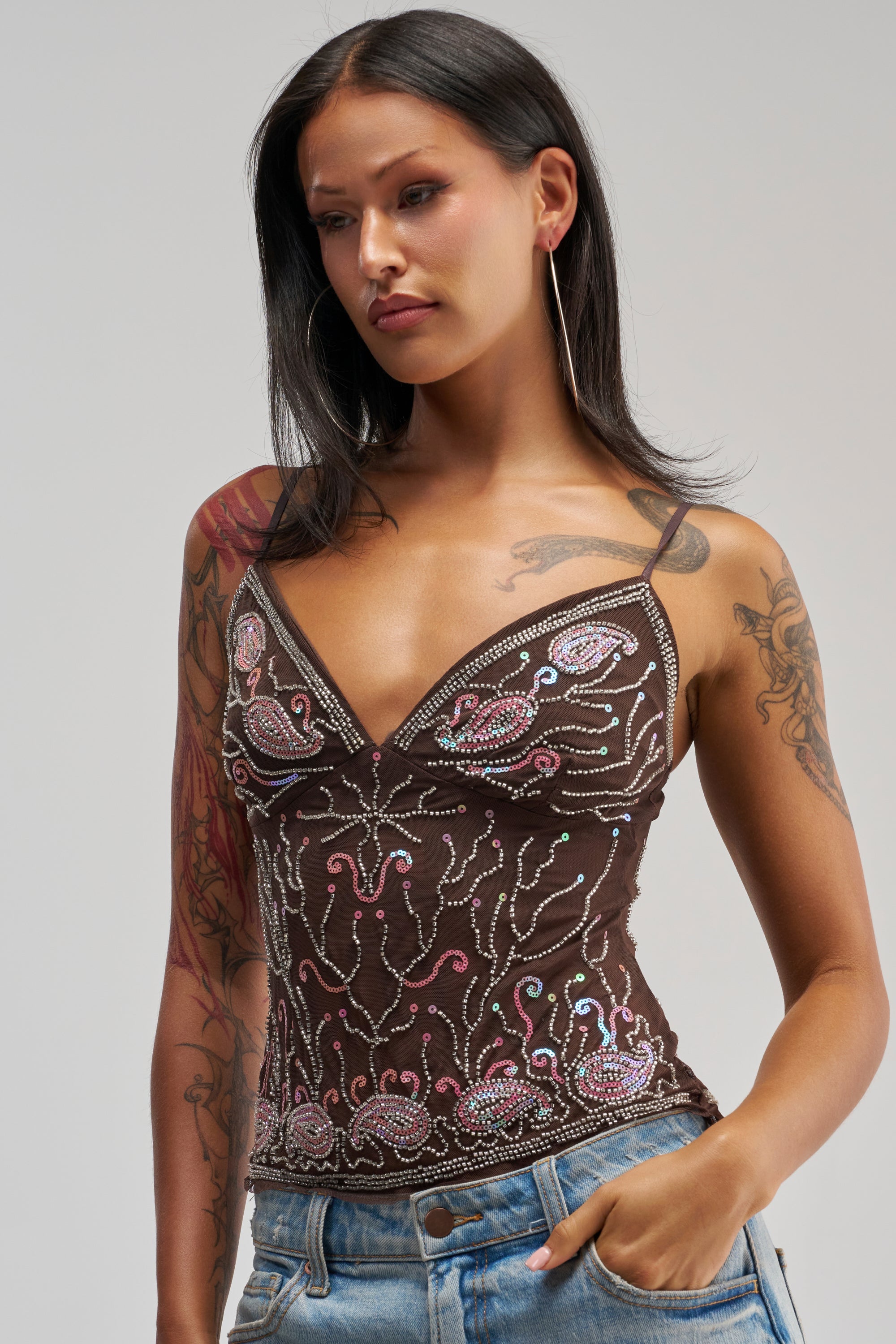 DREAMER BEADED CAMI TOP