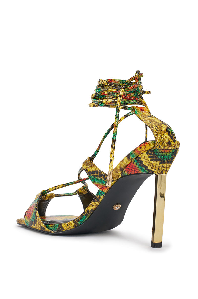 AZALEA WANG NOTYET MULTI SNAKE STILETTO SANDAL