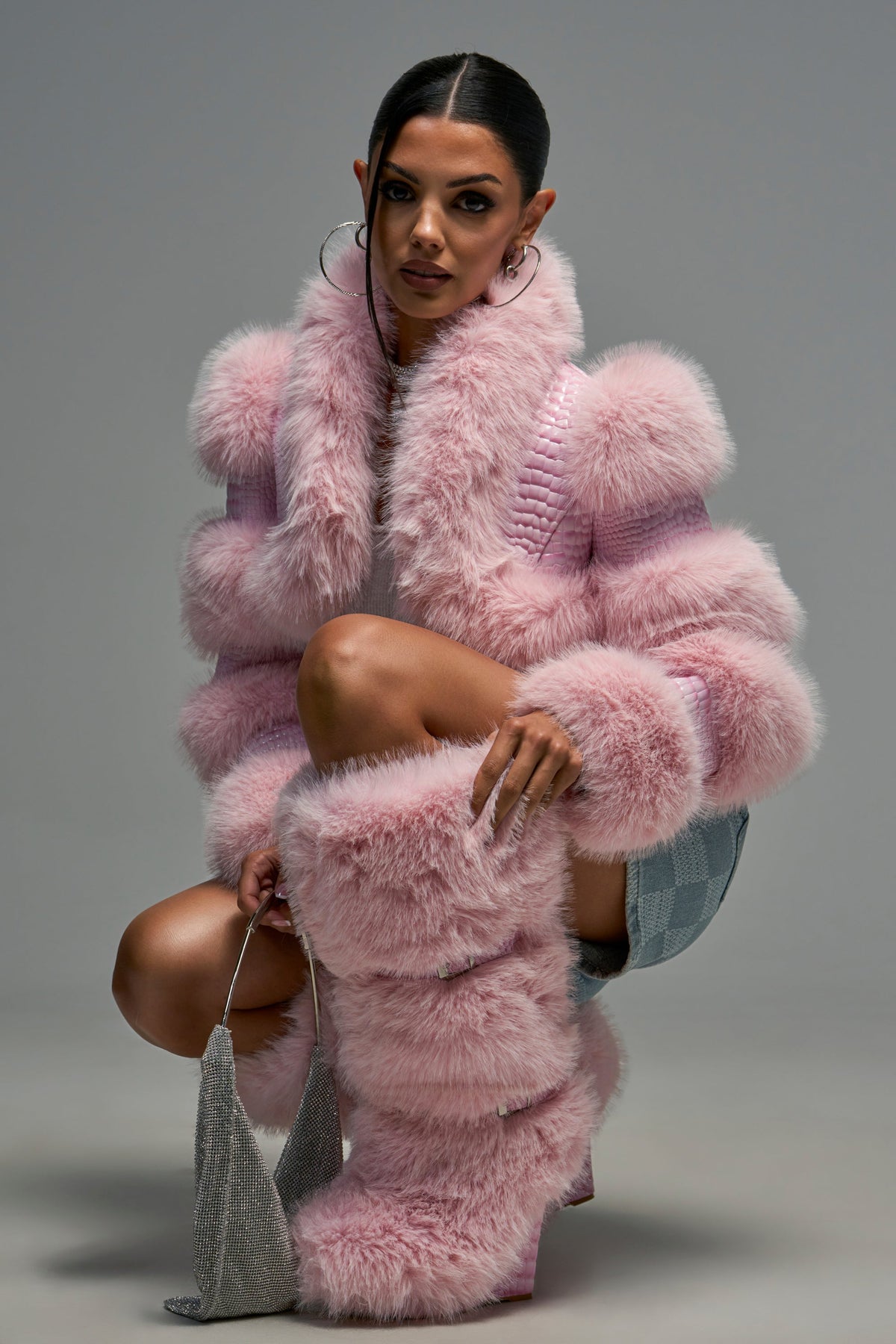 AZALEA WANG PILLOW TALK PINK WEDGE BOOT